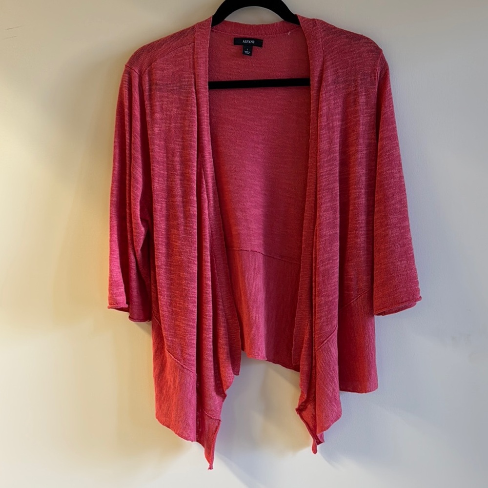 Women's Salmon Open-Front Sweater